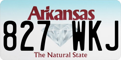AR license plate 827WKJ