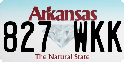 AR license plate 827WKK