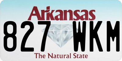 AR license plate 827WKM