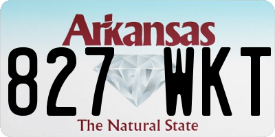 AR license plate 827WKT