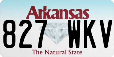 AR license plate 827WKV