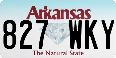 AR license plate 827WKY