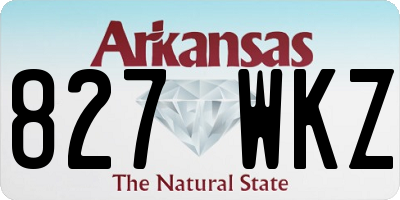 AR license plate 827WKZ