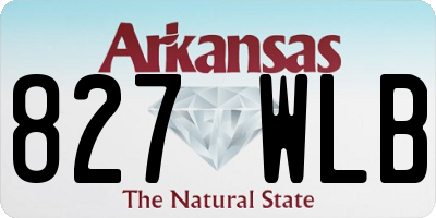 AR license plate 827WLB