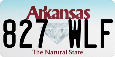 AR license plate 827WLF