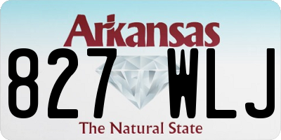 AR license plate 827WLJ