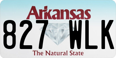 AR license plate 827WLK