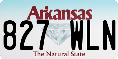 AR license plate 827WLN