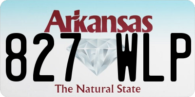 AR license plate 827WLP