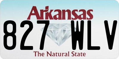 AR license plate 827WLV