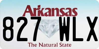 AR license plate 827WLX
