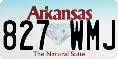 AR license plate 827WMJ