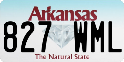 AR license plate 827WML