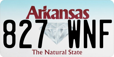 AR license plate 827WNF