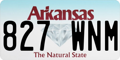 AR license plate 827WNM