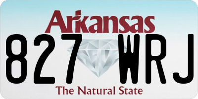 AR license plate 827WRJ