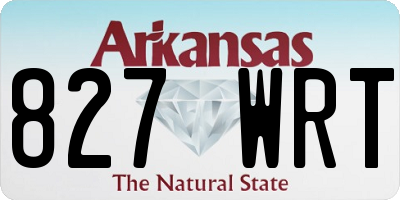 AR license plate 827WRT