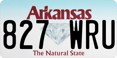 AR license plate 827WRU