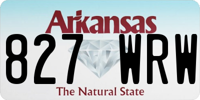 AR license plate 827WRW