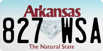 AR license plate 827WSA