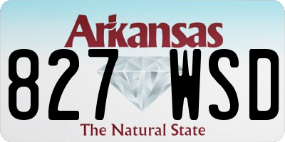AR license plate 827WSD