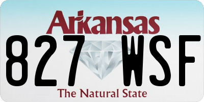 AR license plate 827WSF