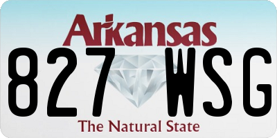 AR license plate 827WSG