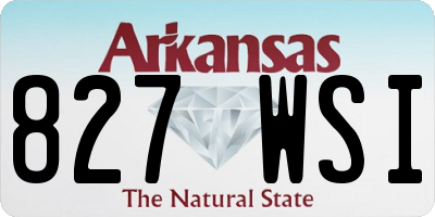AR license plate 827WSI