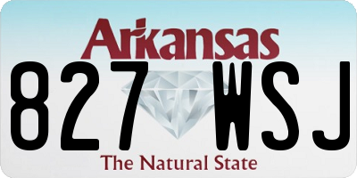 AR license plate 827WSJ