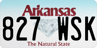AR license plate 827WSK