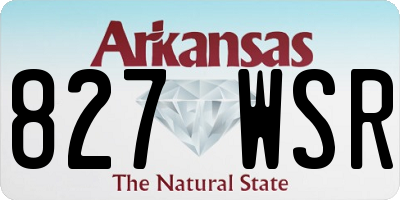AR license plate 827WSR