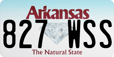 AR license plate 827WSS