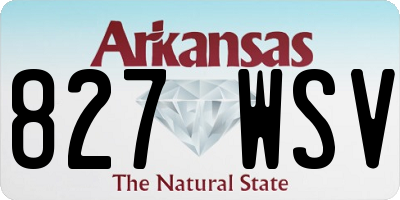 AR license plate 827WSV