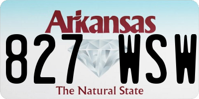 AR license plate 827WSW
