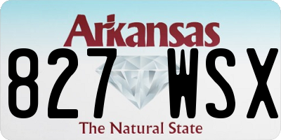 AR license plate 827WSX
