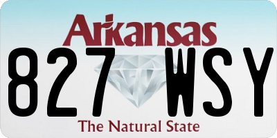 AR license plate 827WSY