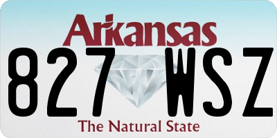 AR license plate 827WSZ