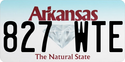 AR license plate 827WTE
