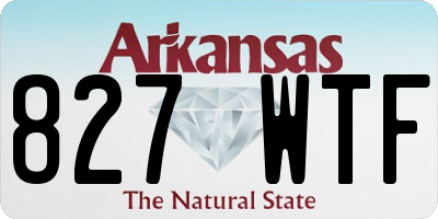 AR license plate 827WTF