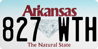 AR license plate 827WTH
