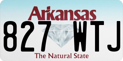 AR license plate 827WTJ