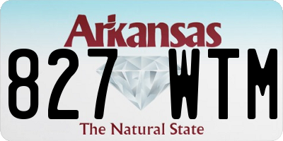 AR license plate 827WTM