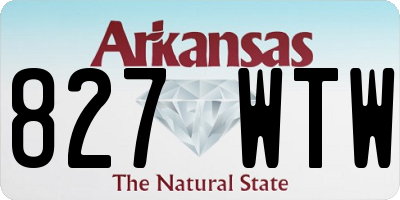 AR license plate 827WTW