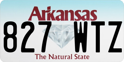 AR license plate 827WTZ