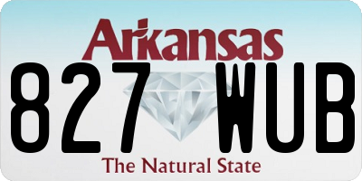 AR license plate 827WUB