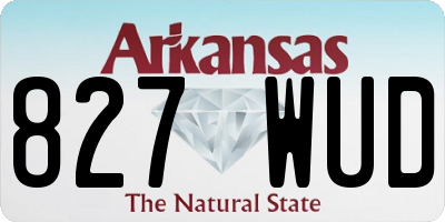 AR license plate 827WUD