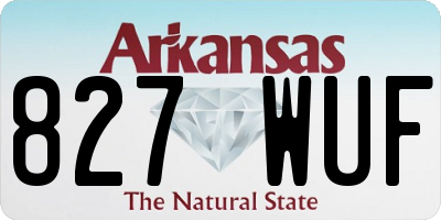 AR license plate 827WUF