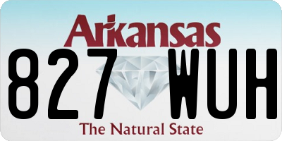 AR license plate 827WUH