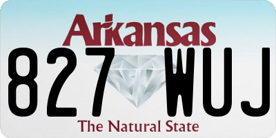 AR license plate 827WUJ