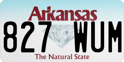 AR license plate 827WUM